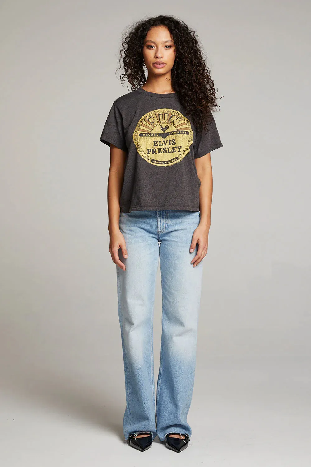 Sun Records Elvis Vinyl Crewneck Tee
