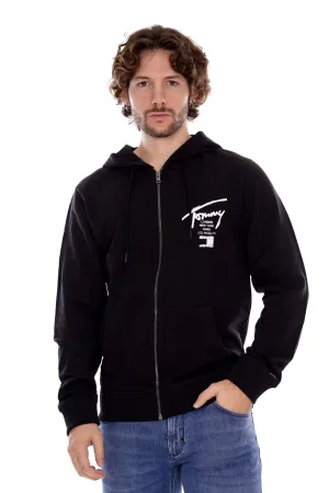 Tommy Hilfiger Felpa Nera Da Uomo
