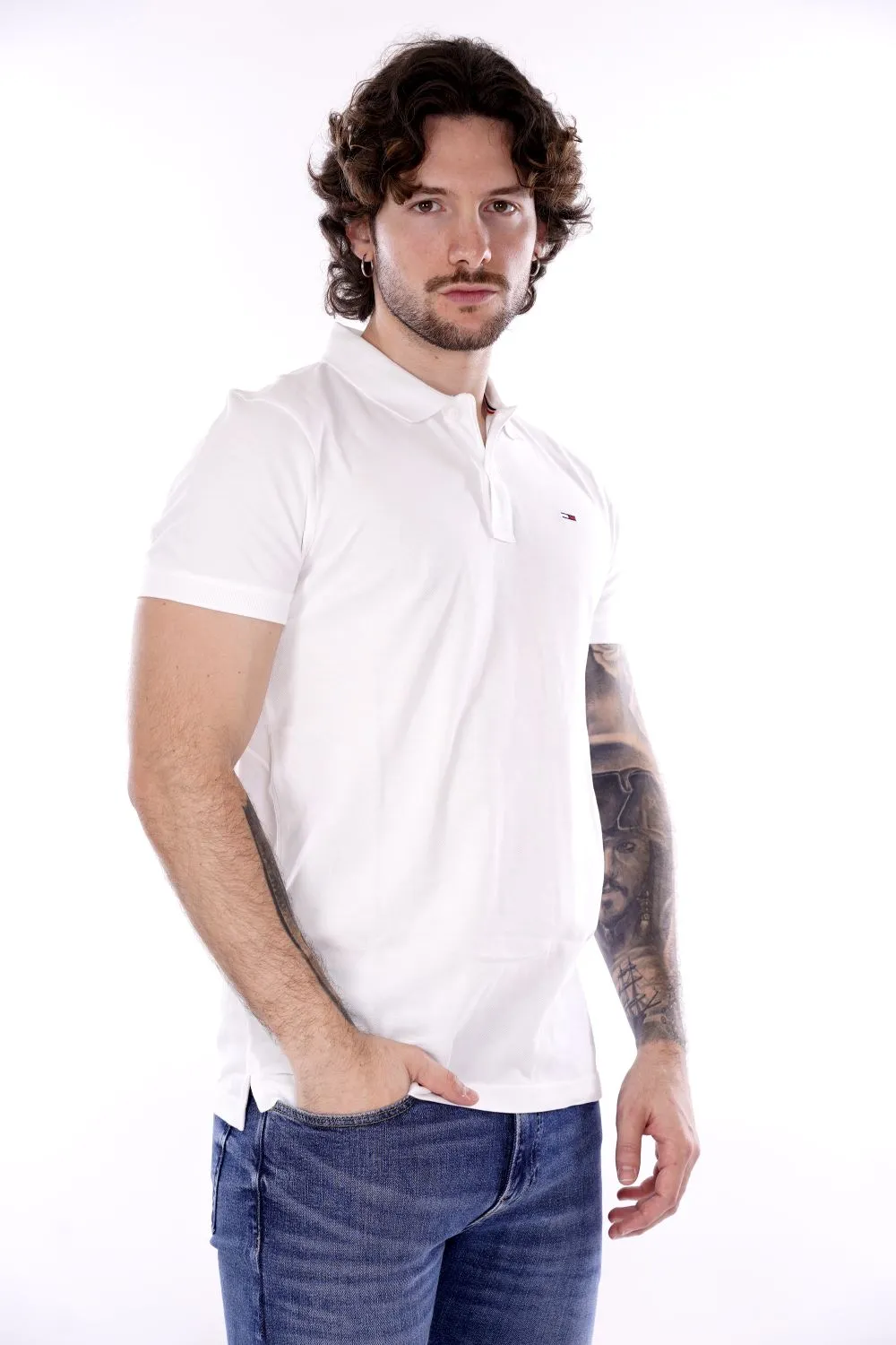 Tommy Jeans Polo Bianca Da Uomo