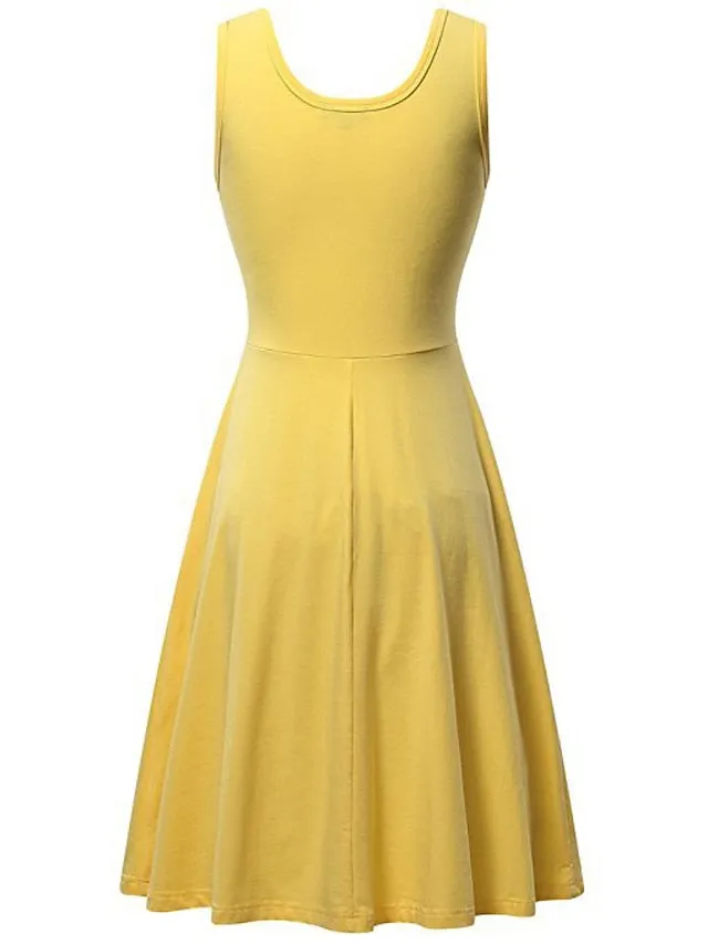Women's Casual Dress T Shirt Dress Tee Dress Tank Dress Plain Ruched Pocket V Neck Mini Dress Basic Outdoor Daily Sleeveless Regular Fit Gray Summer Spring XXXL