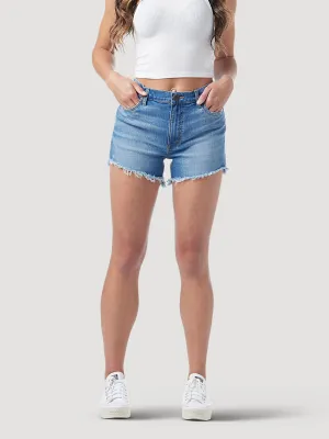 Women's Wrangler Retro High Rise Frayed Shorts