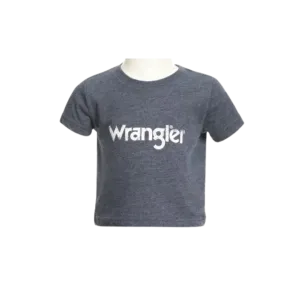 Wrangler Infant Boy's Denim Blue & White Logo Graphic Short Sleeve T-Shirt