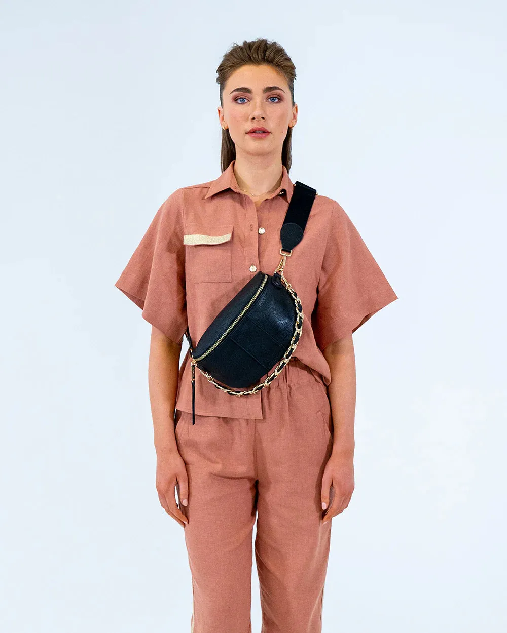 ZARA SLING BAG | Black Pebble
